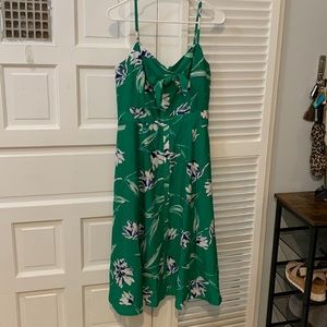 Spaghetti strap dress with button down details